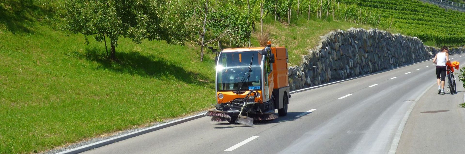 Putzmaschine bei der Strassenreinigung