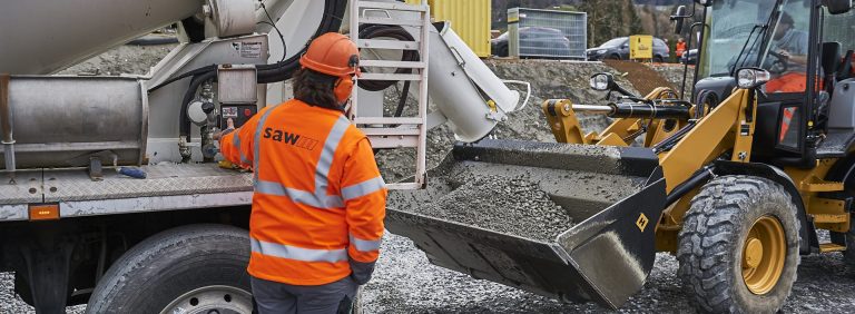 Betonlieferung auf Baustelle