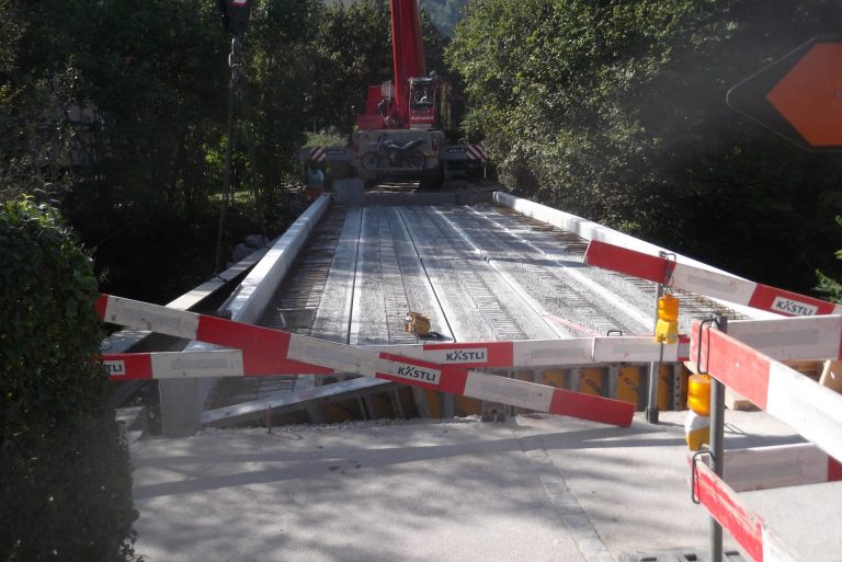 Neubau Sägesteg-Brücke über die Gürbe, Belp