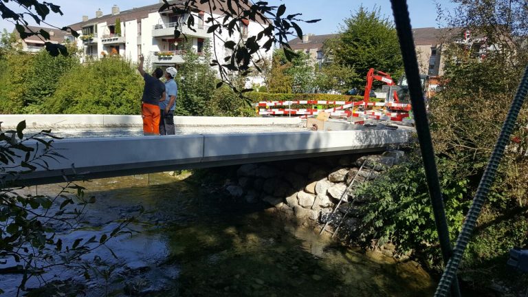 Neubau Sägesteg-Brücke über die Gürbe, Belp