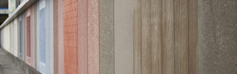 Farbbeton Musterwand